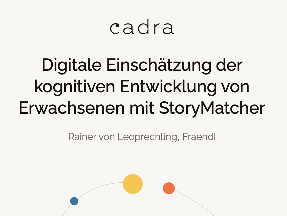 Digitale Einschätzung der kognitiven Entwicklung von Erwachsenen mit StoryMatcher